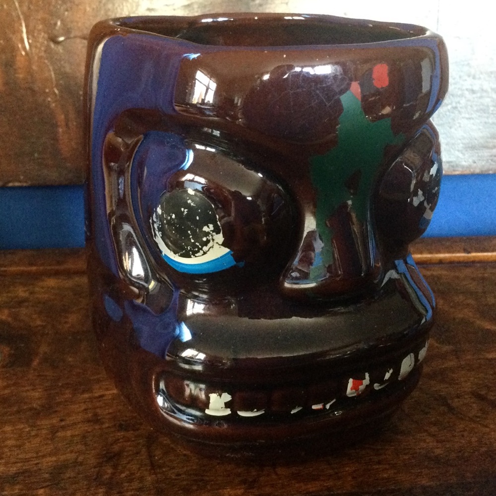 Japan Tiki Mug CReepy Spooky D Ring Handle